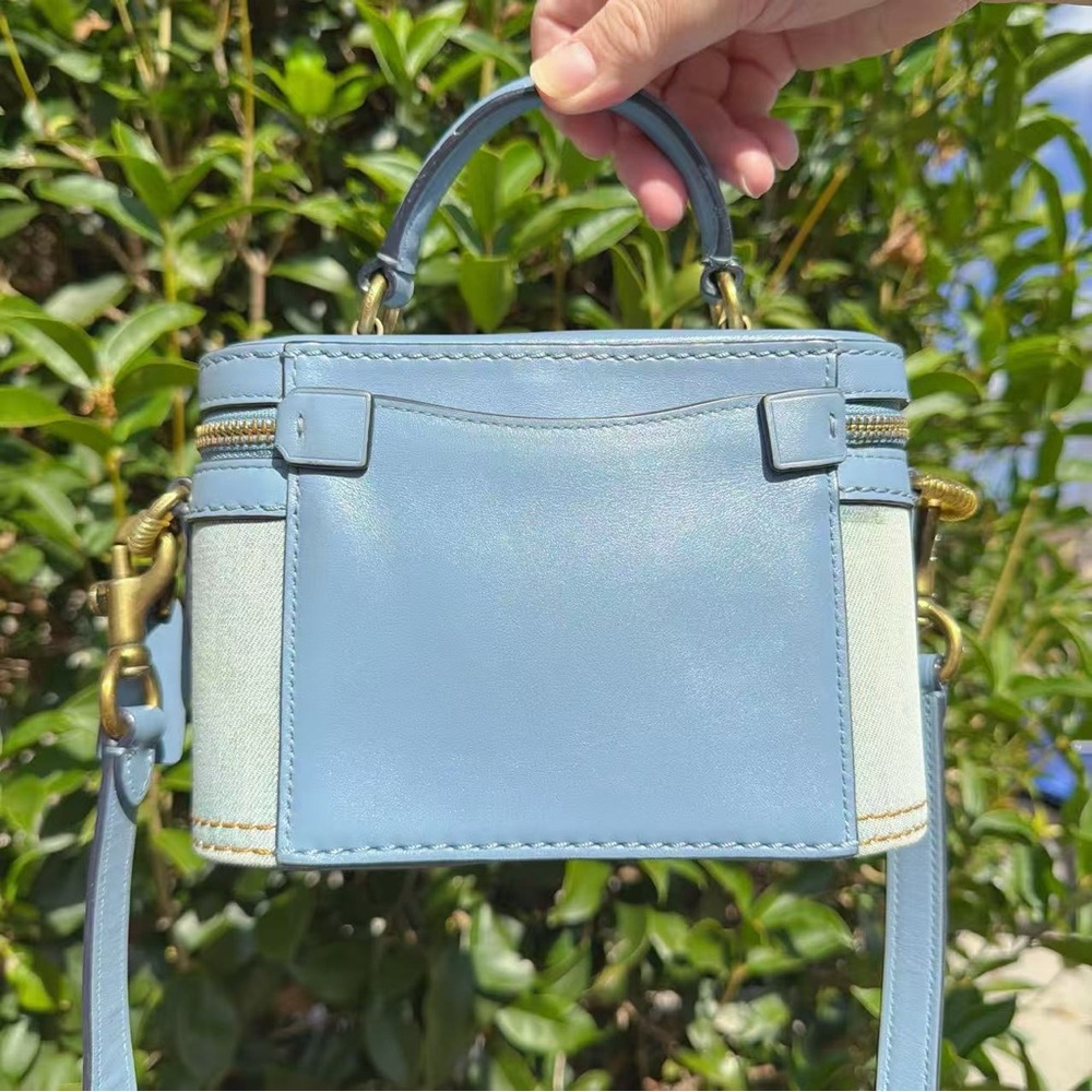 Coach Trail Bag Blue Denim with Tea Rose 53740 - Picture 4 of 12